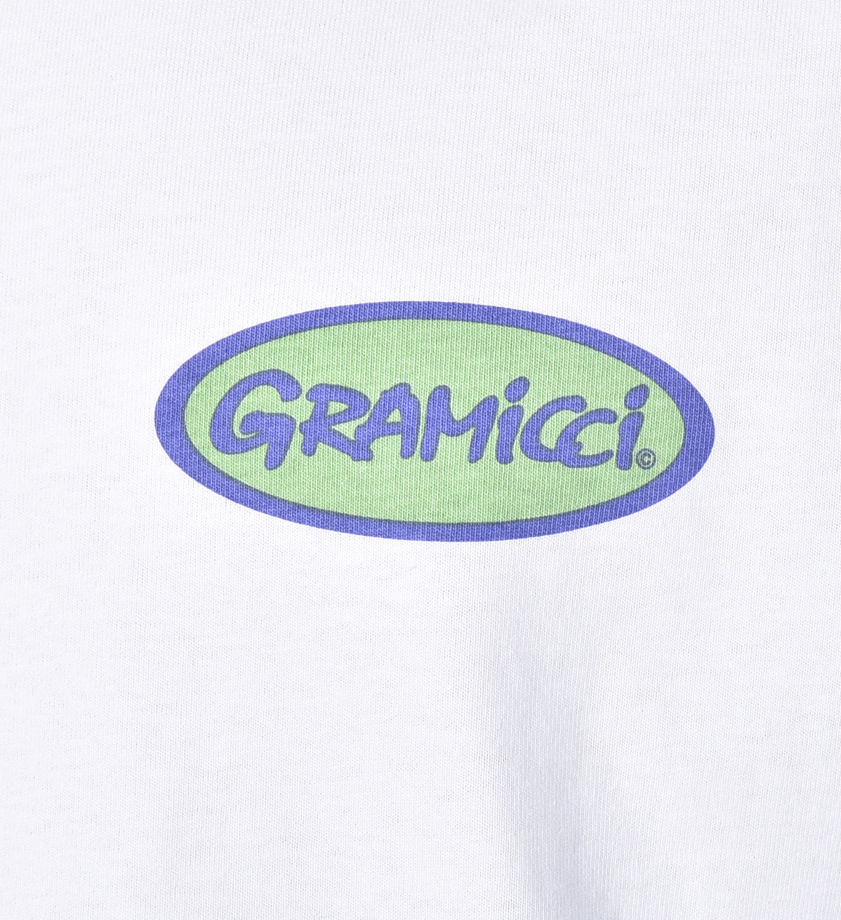 Oval Logo Tee Backprinted White