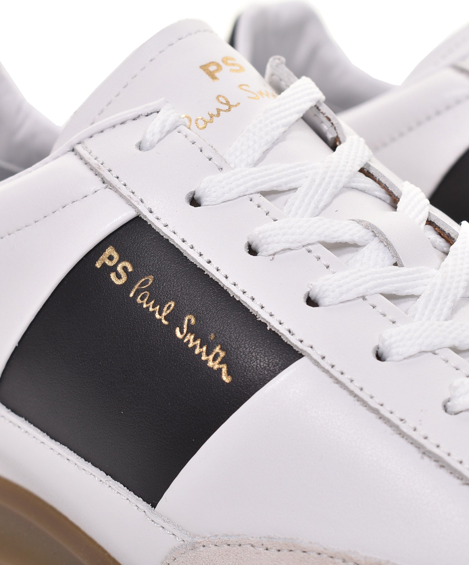 Close up PS by Paul Smith branding on Dover sneakers