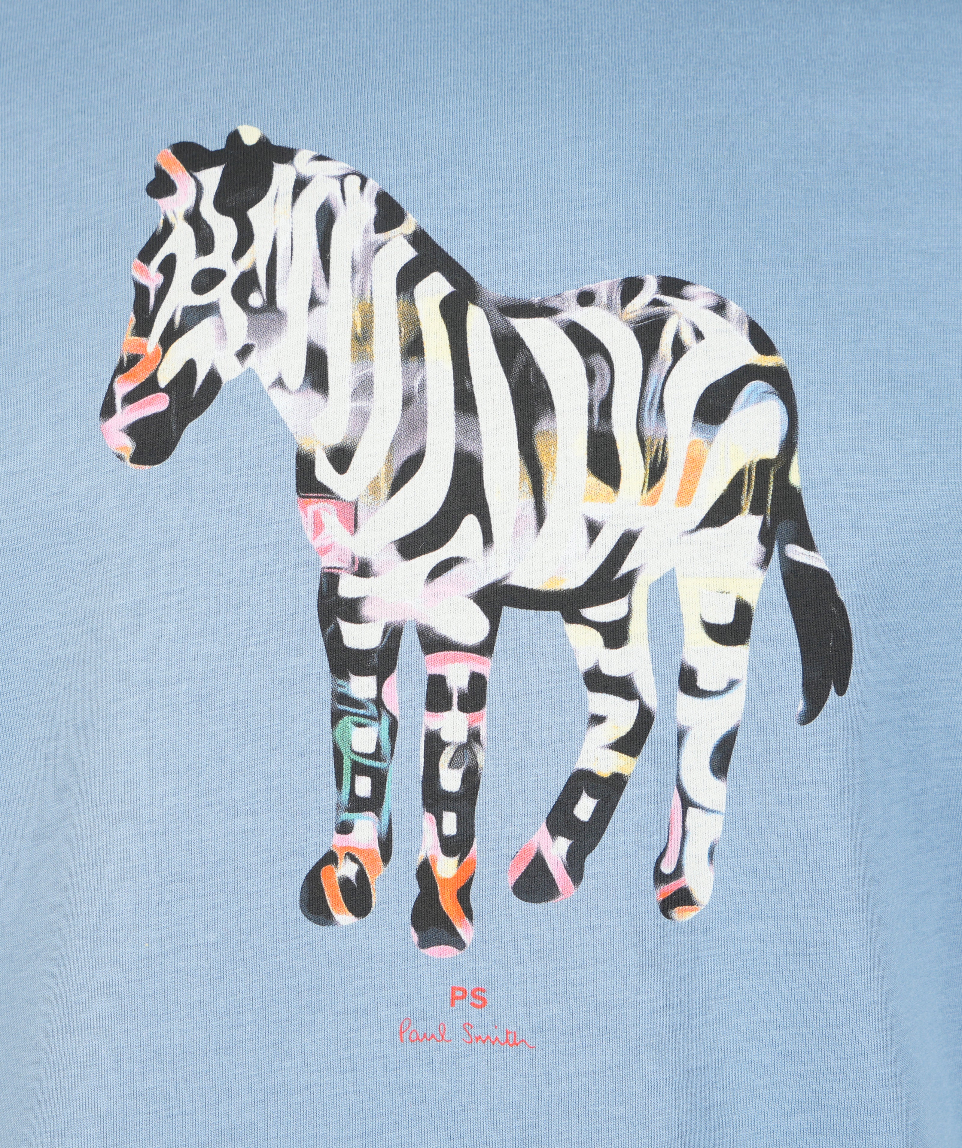 Regular Fit Zebra Large T Shirt 43D Greyish Blue
