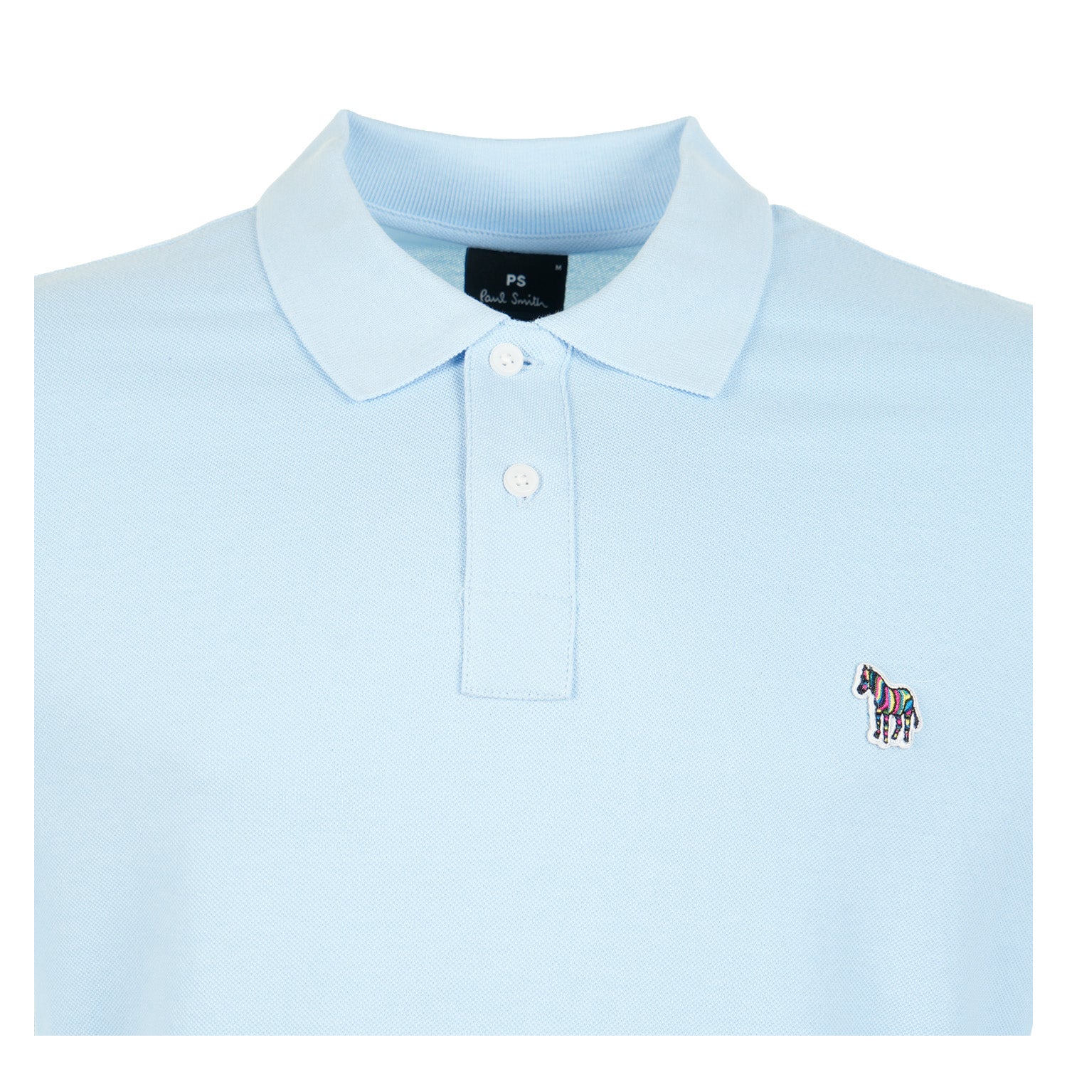 Regular Fit Short Sleeve Zebra Polo Shirt 41E Sky Blue