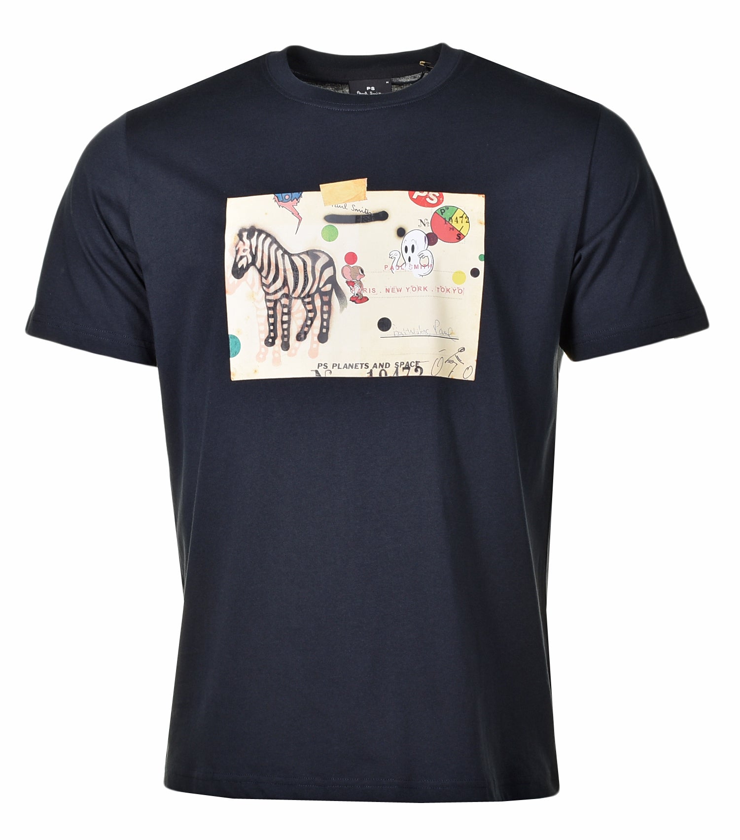 Regular Fit Zebra Card T Shirt Dark Blue