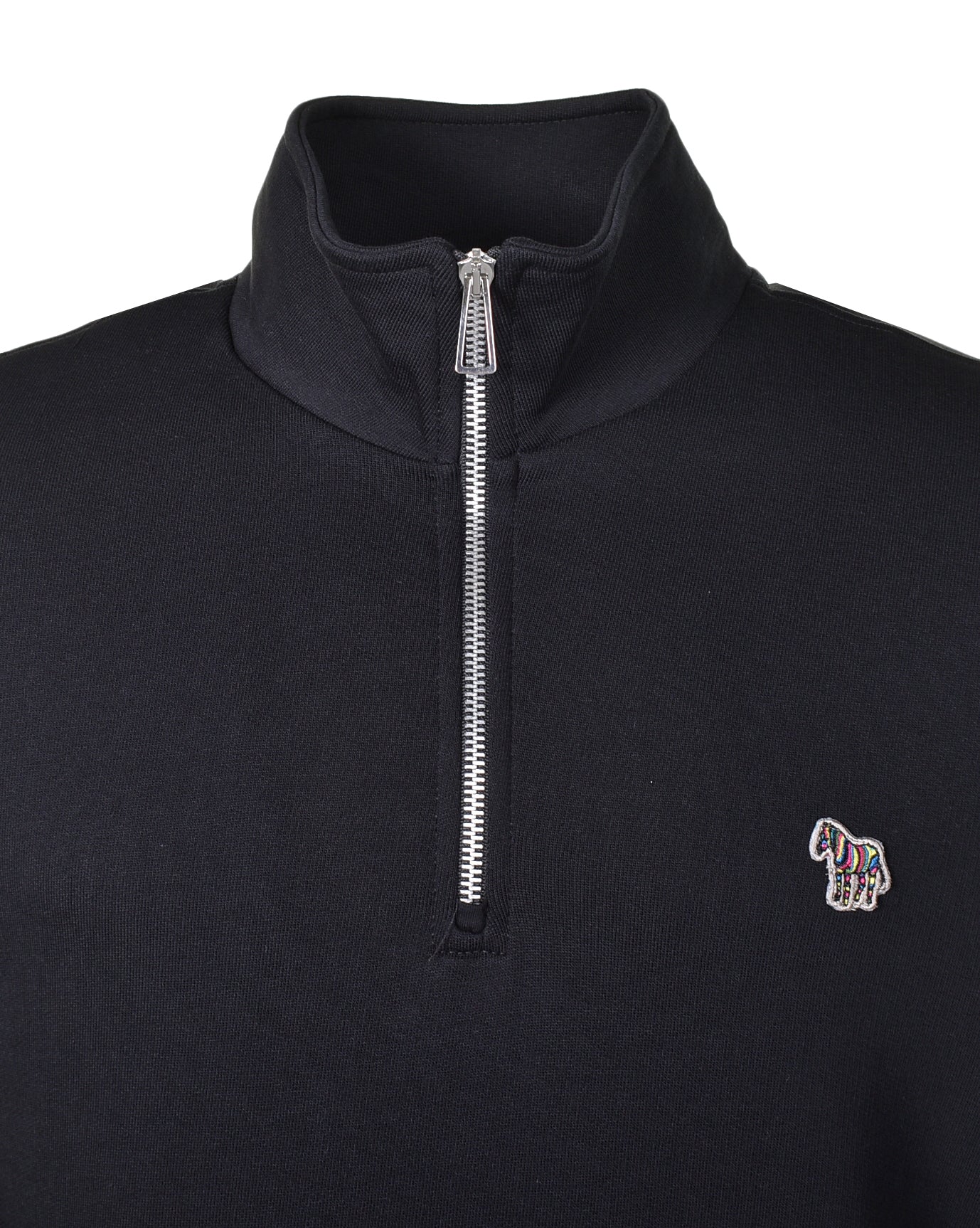 Zebra Half Zip Sweatshirt Black