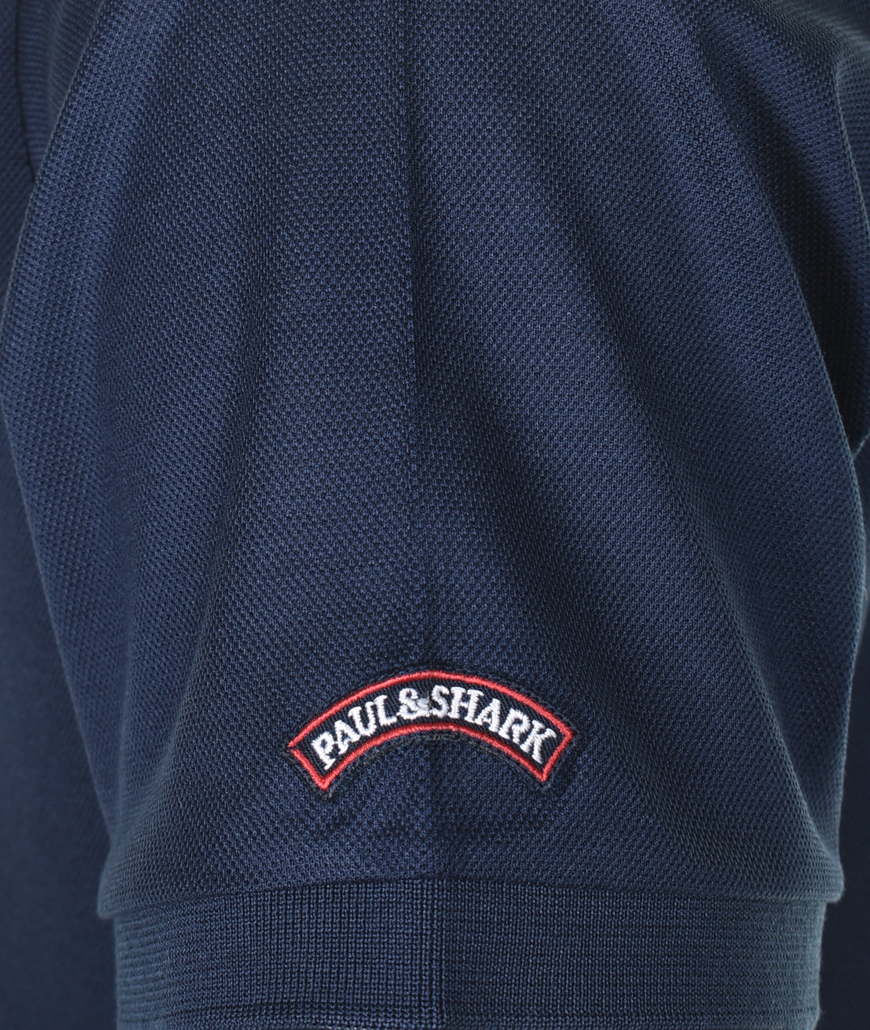 Short Sleeve Quarter Zip Polo Shirt Navy