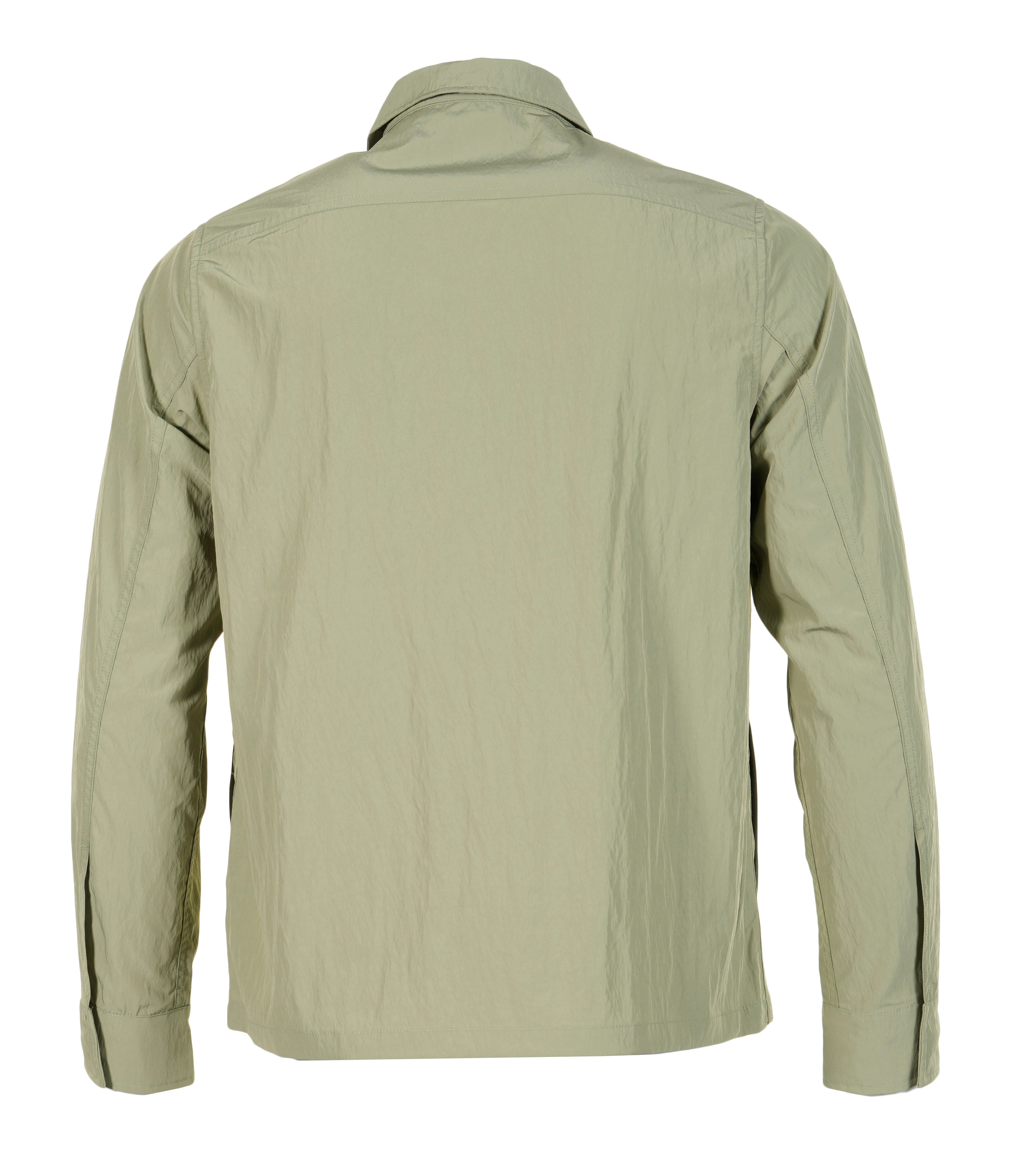 Zip Through Overshirt Olive Mint