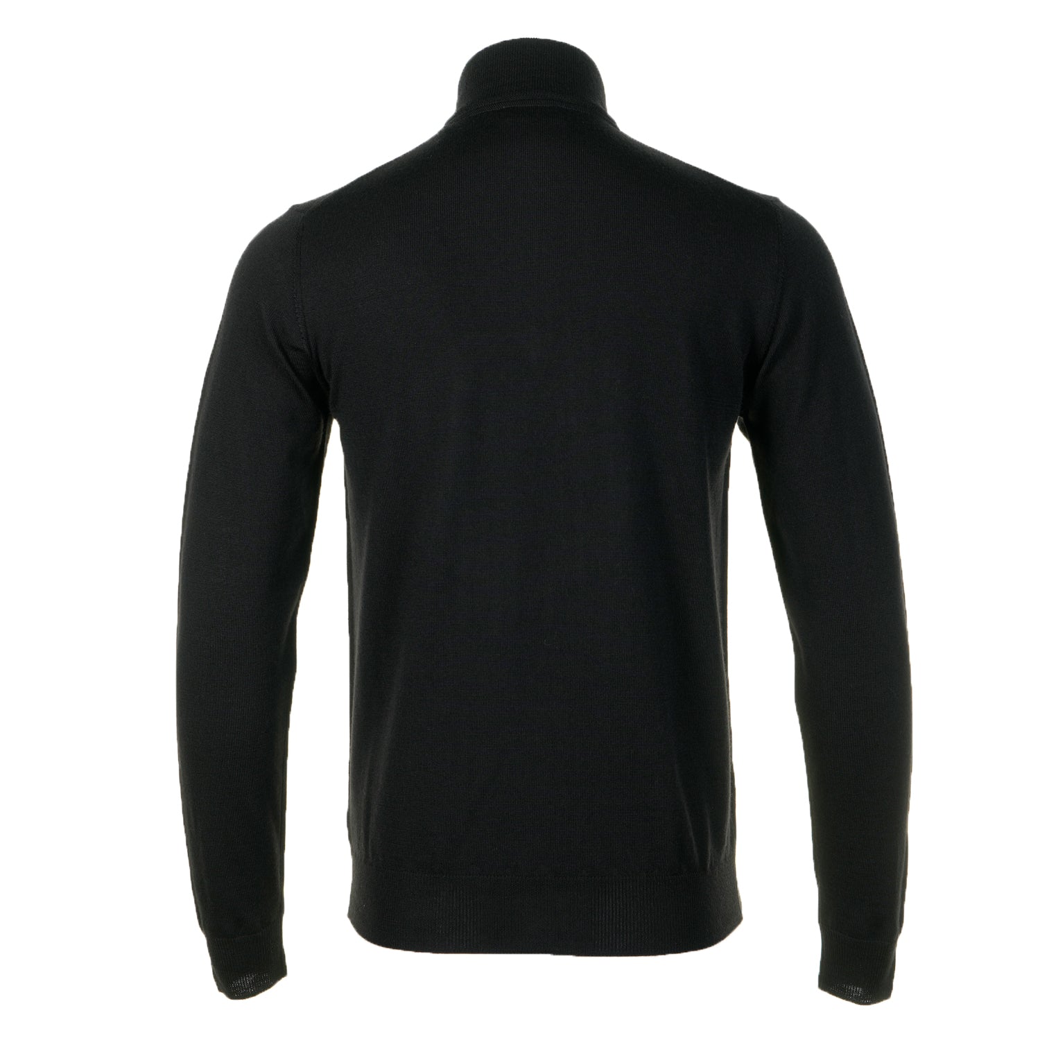 Merino Wool Quarter Zip Jumper Black