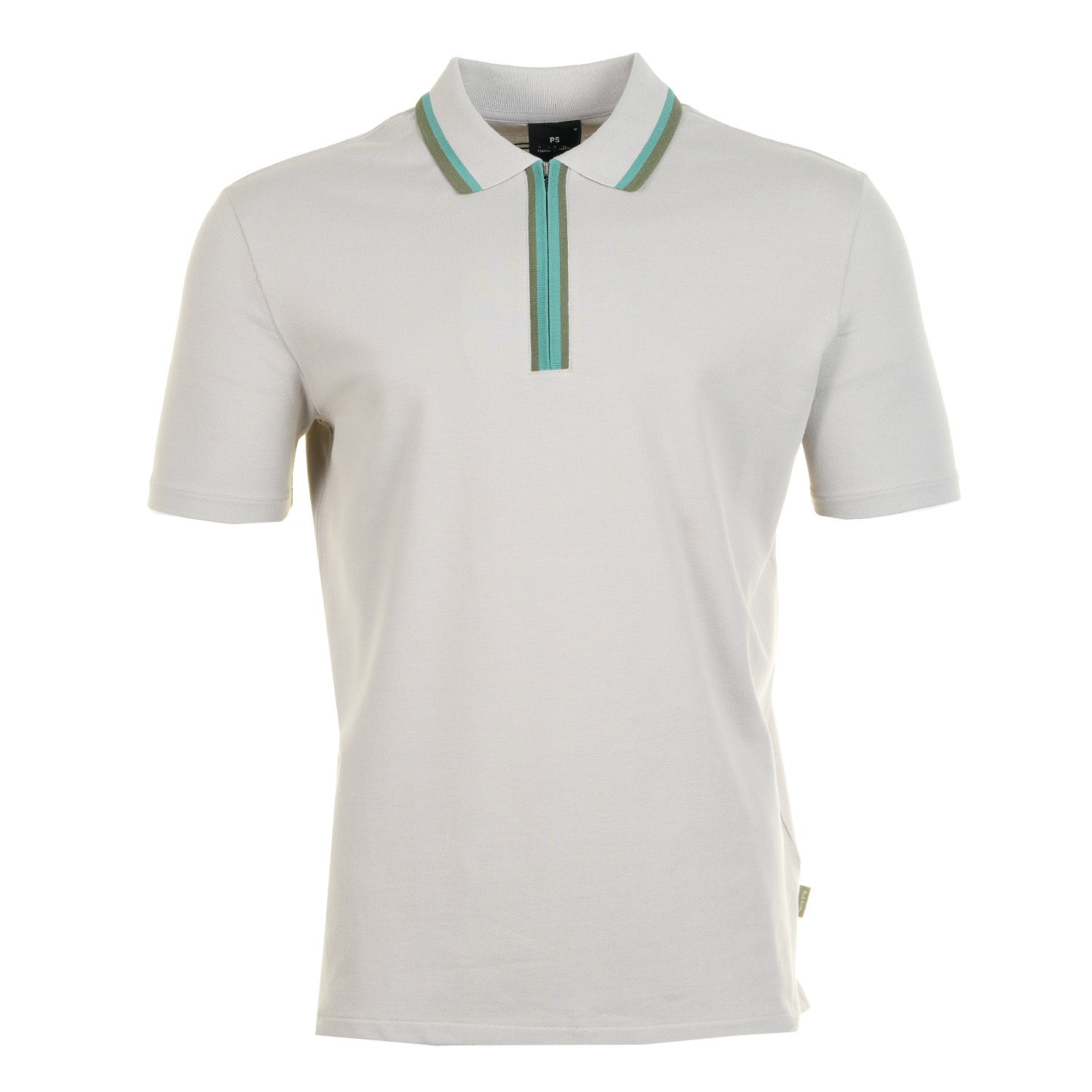 Zip Polo Shirt 70A Greige