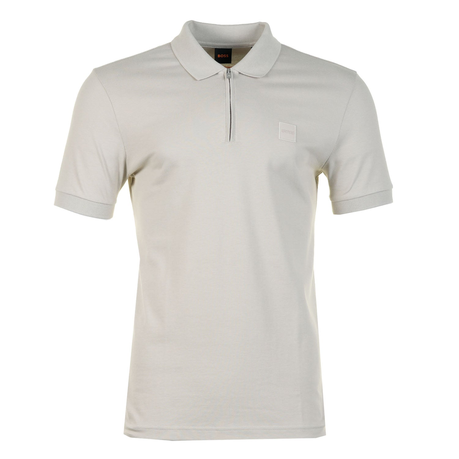 Passerzip Short Sleeve Polo Shirt 070 Open Grey