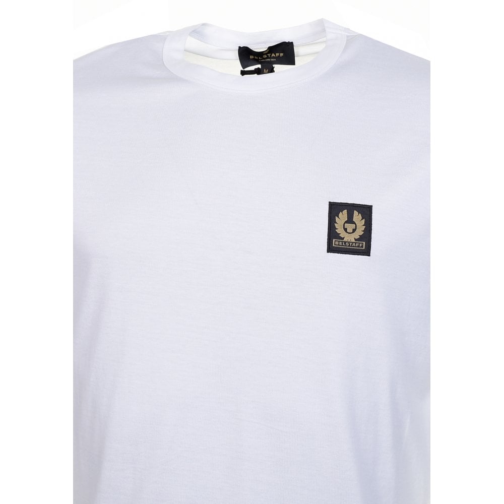 Close up of white Belstaff t-shirt