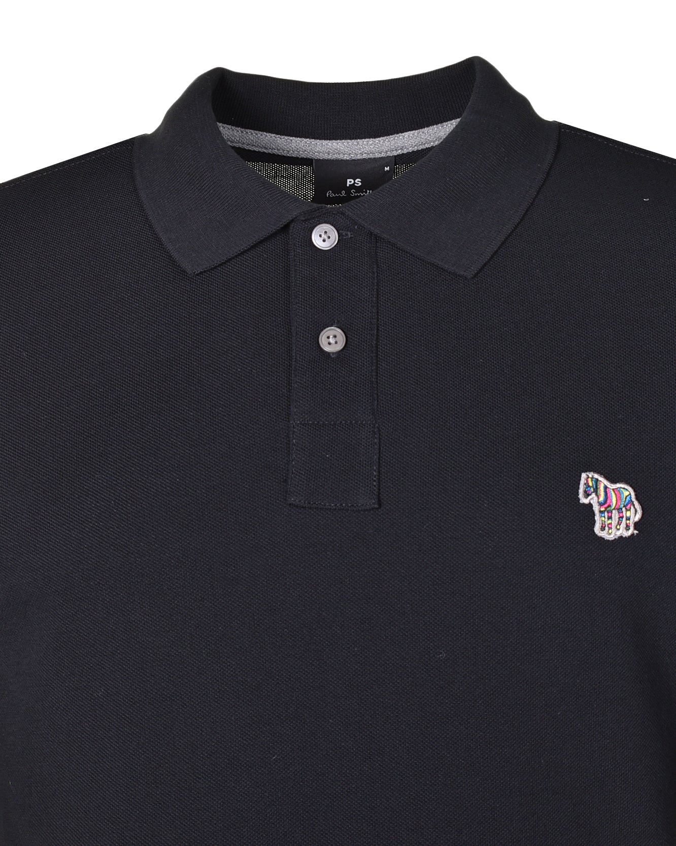 Regular Fit Short Sleeve Zebra Polo Shirt Black