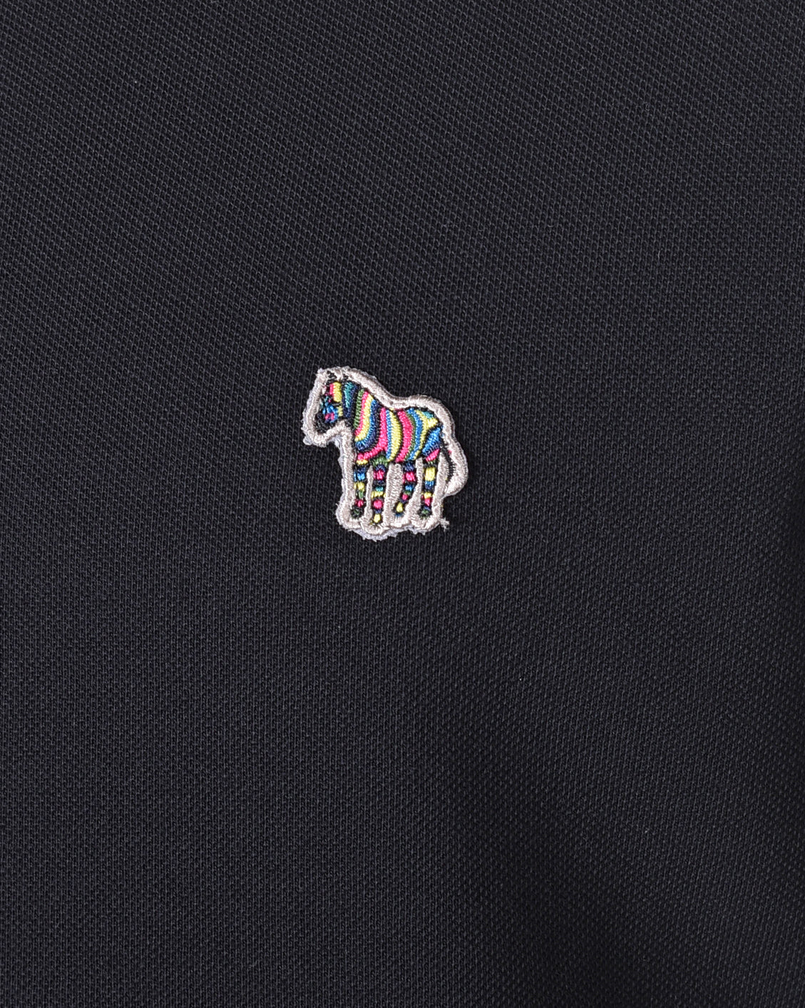 Regular Fit Short Sleeve Zebra Polo Shirt Black
