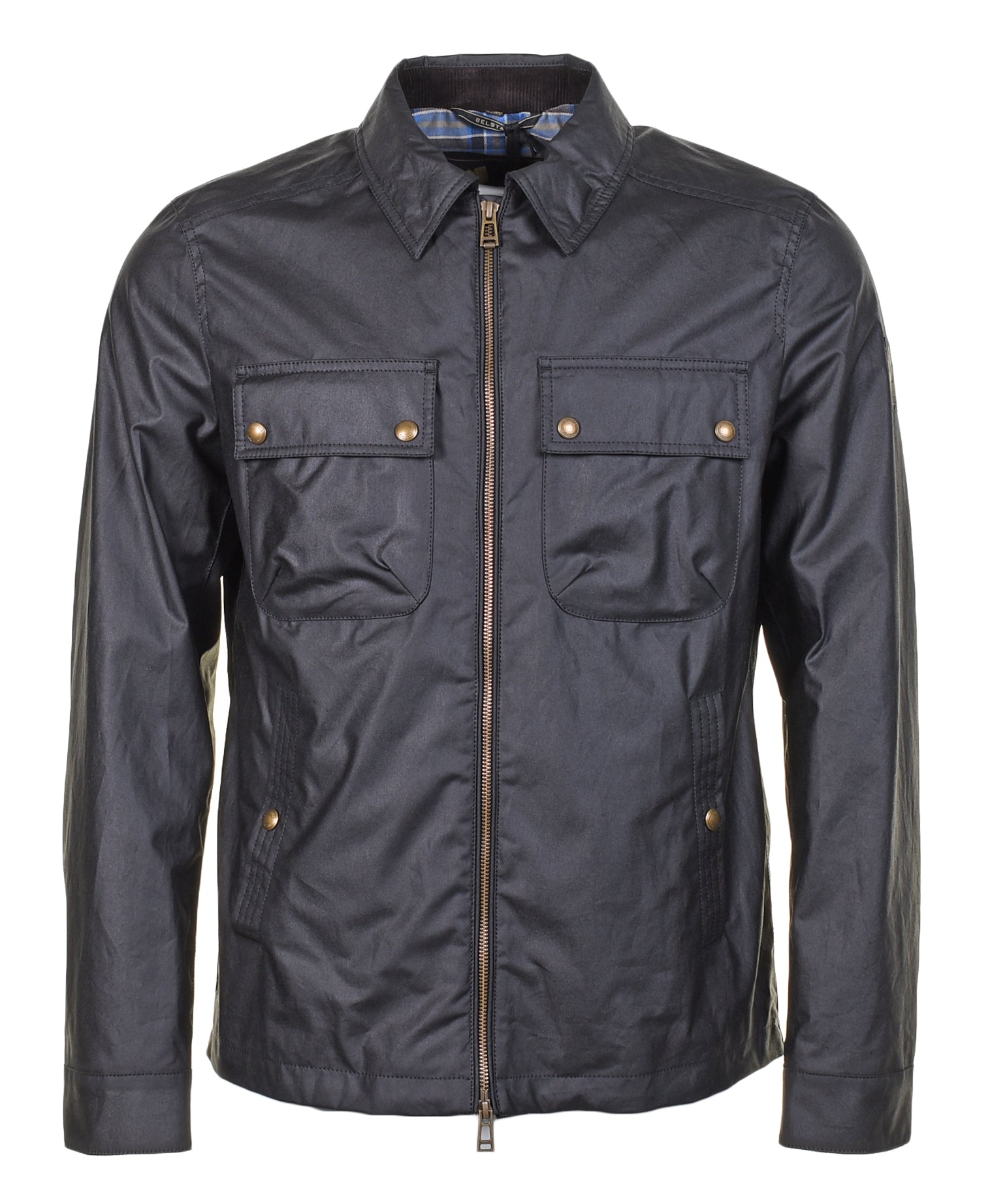 Belstaff Tour Overshirt in Black Waxed Cotton