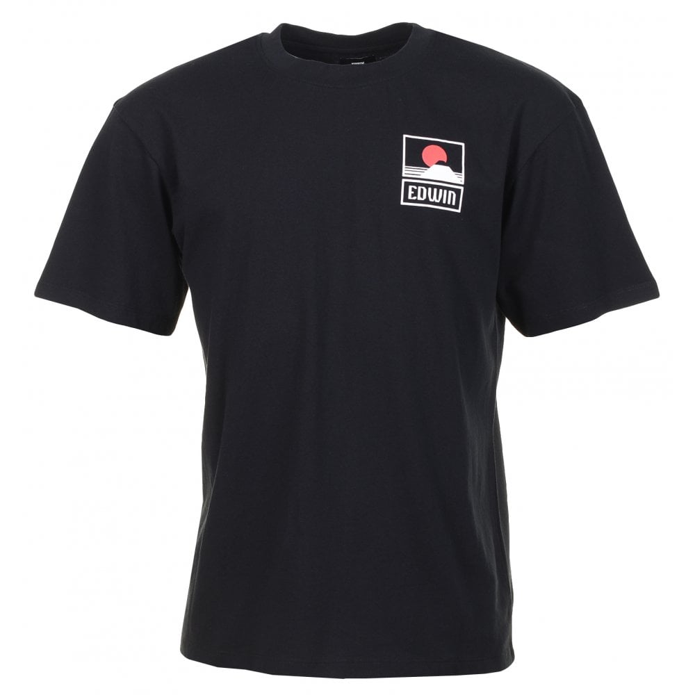 Sunset On Mt Fuji T Shirt Black