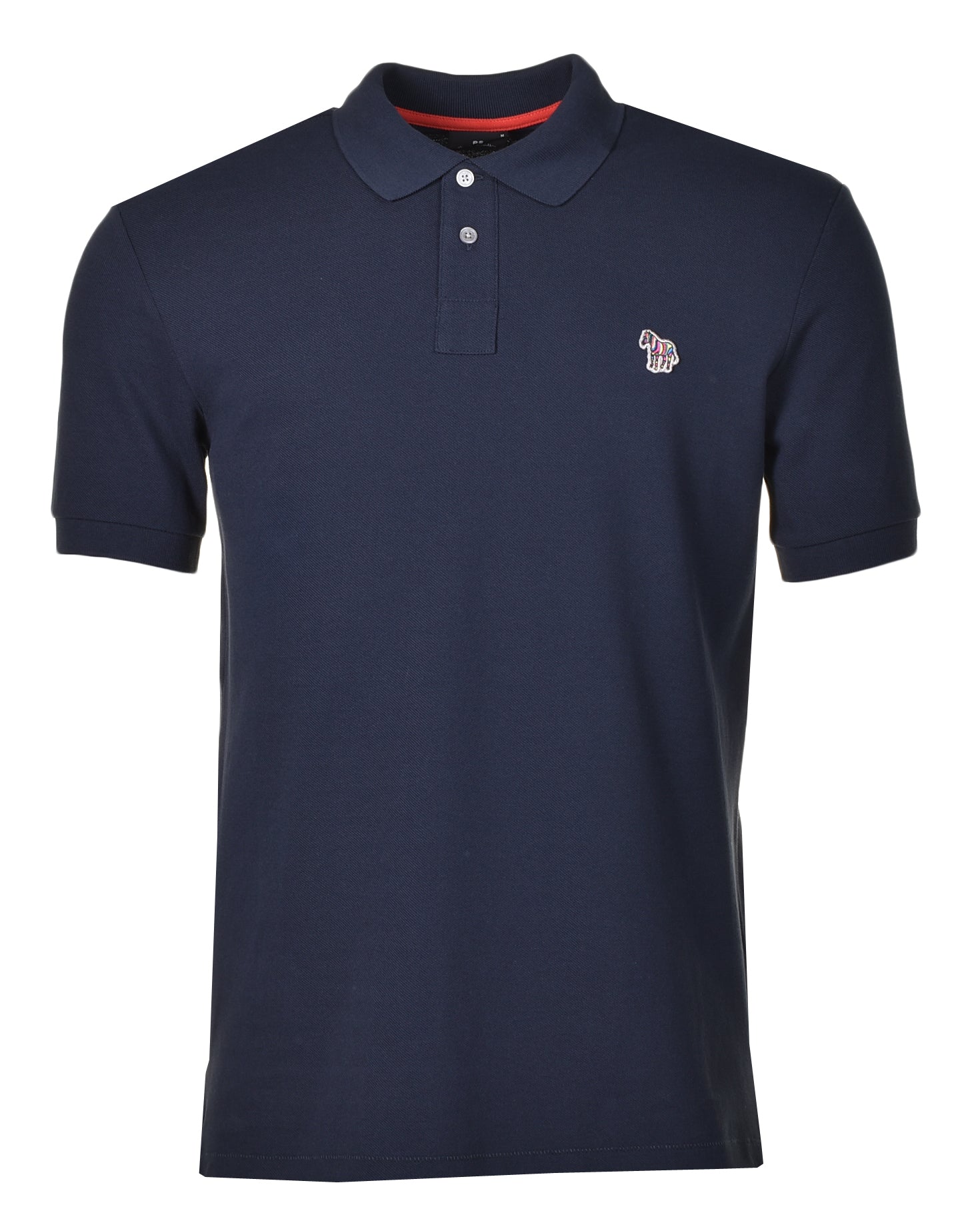 Regular Fit Short Sleeve Zebra Polo Shirt Dark Navy