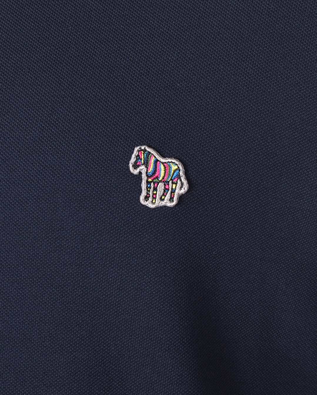 Regular Fit Short Sleeve Zebra Polo Shirt Dark Navy