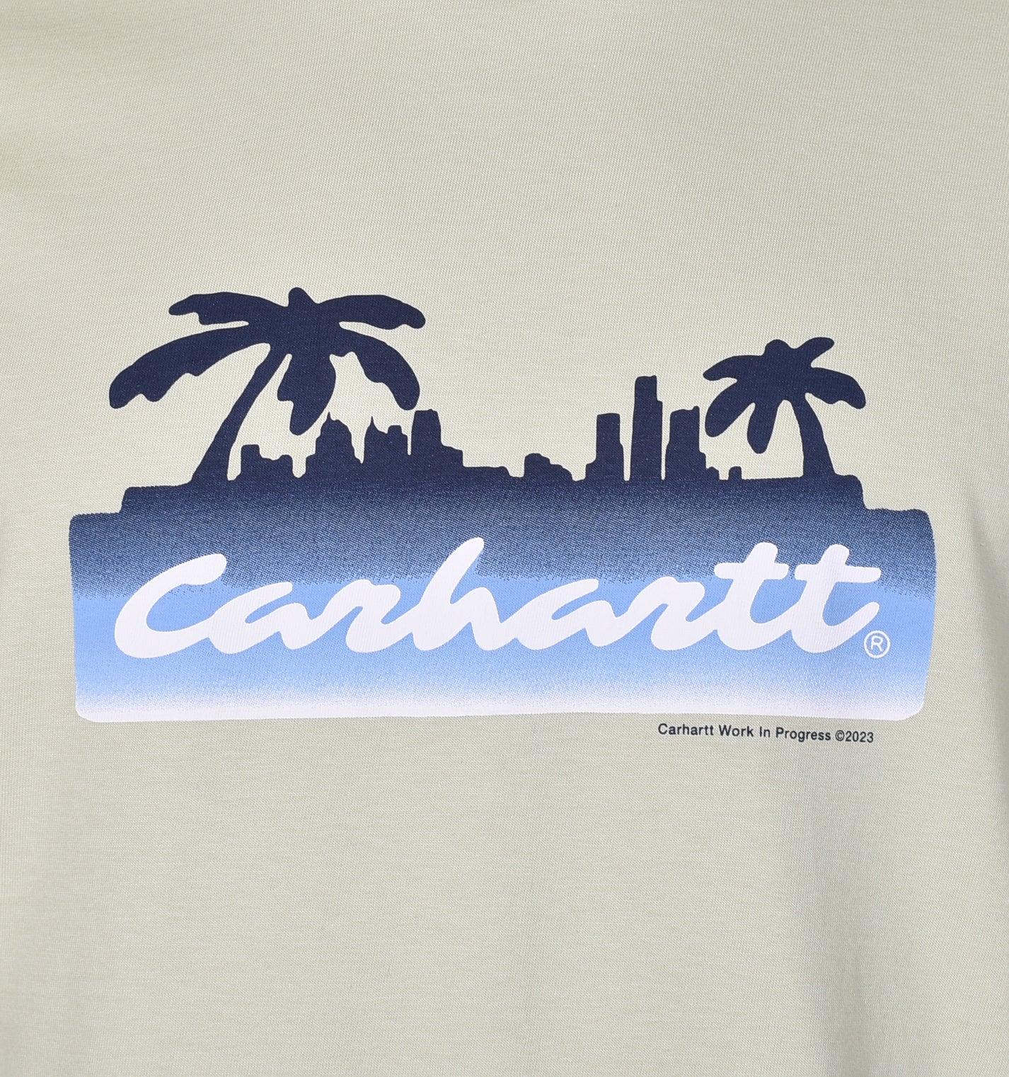Palm Script T Shirt Agave