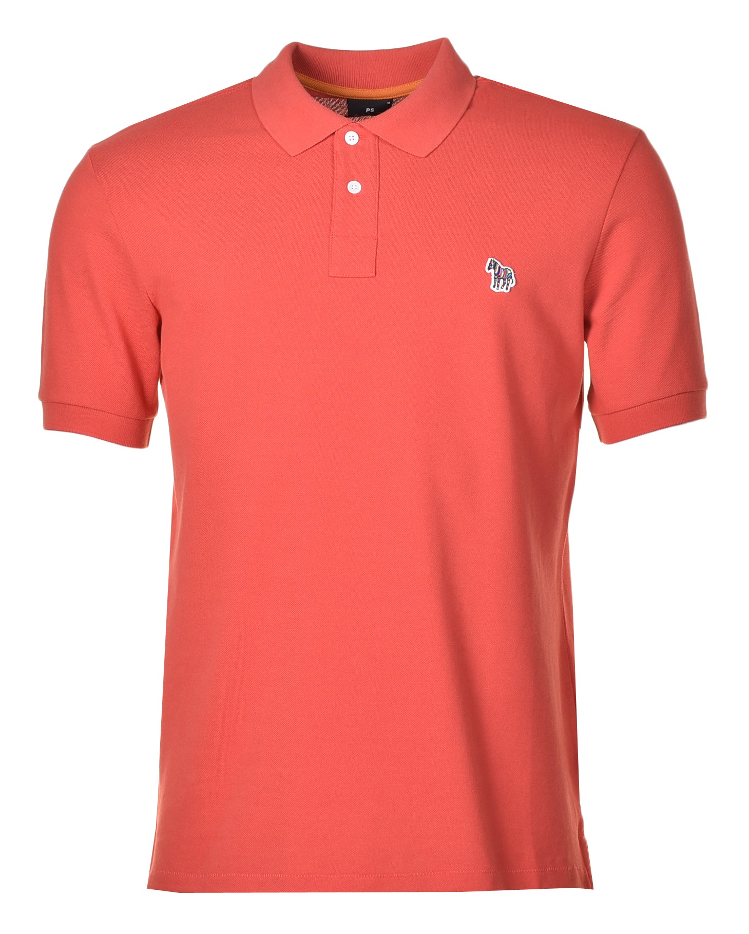 Regular Fit Short Sleeve Zebra Polo Shirt Red