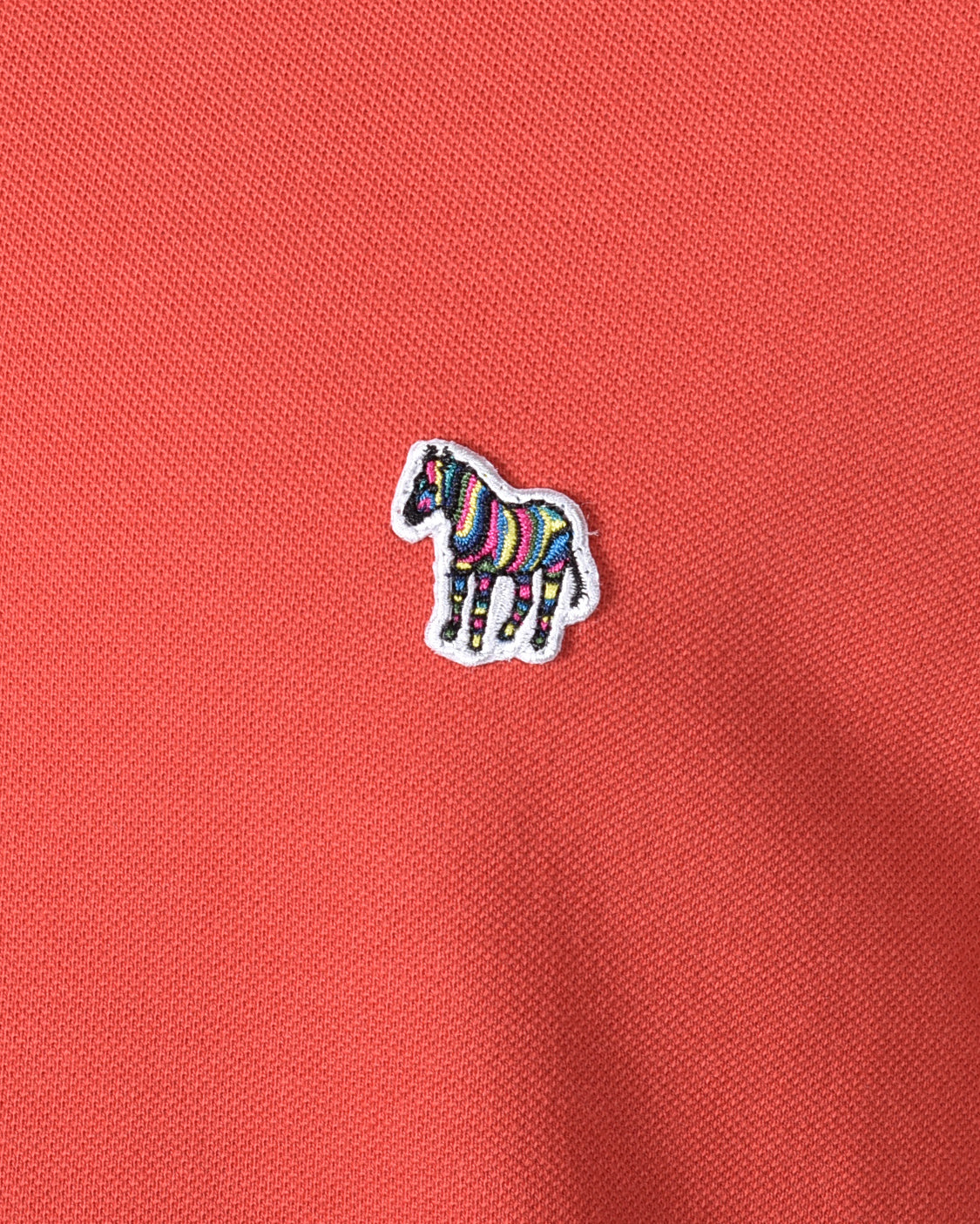 Regular Fit Short Sleeve Zebra Polo Shirt Red