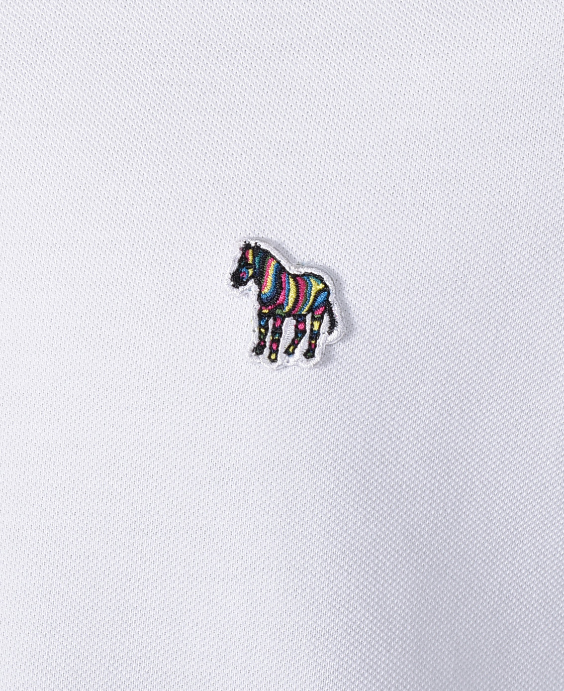Regular Fit Short Sleeve Zebra Polo Shirt White