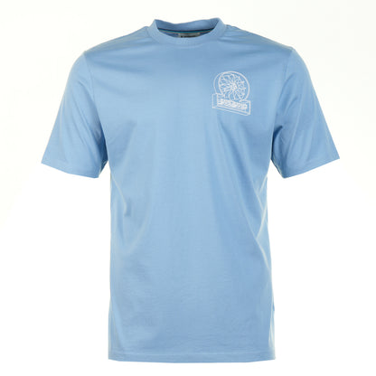 3D Logo Print T Shirt Dusty Blue