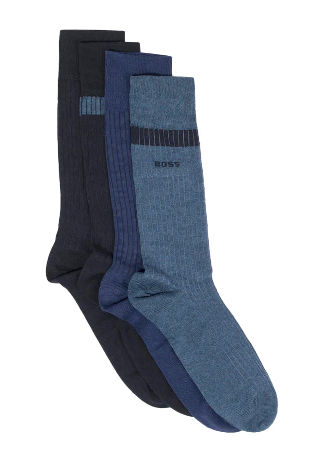 4 Pack Socks Rib Giftset Dark Blue