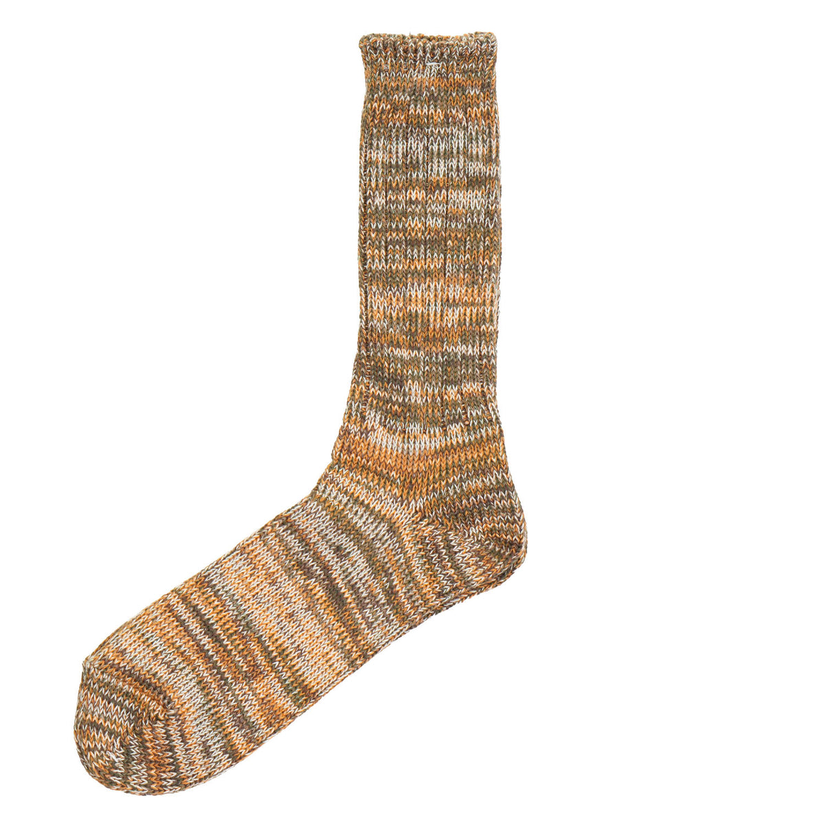 5 Colour Mix Crew Sock Brown
