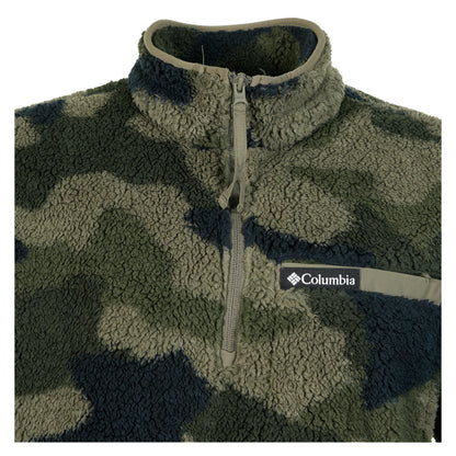 Rugged Ridge High Pile Half Snap Fleece Stone Green Mod Camo