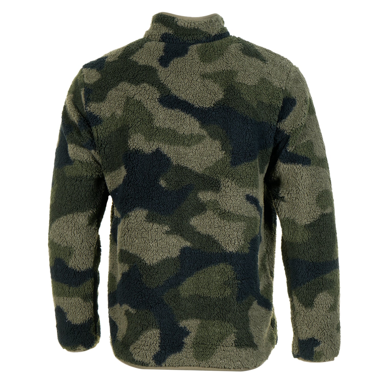 Rugged Ridge High Pile Half Snap Fleece Stone Green Mod Camo