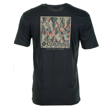 Short Sleeve North Cascades Tee Black Framed Treebark