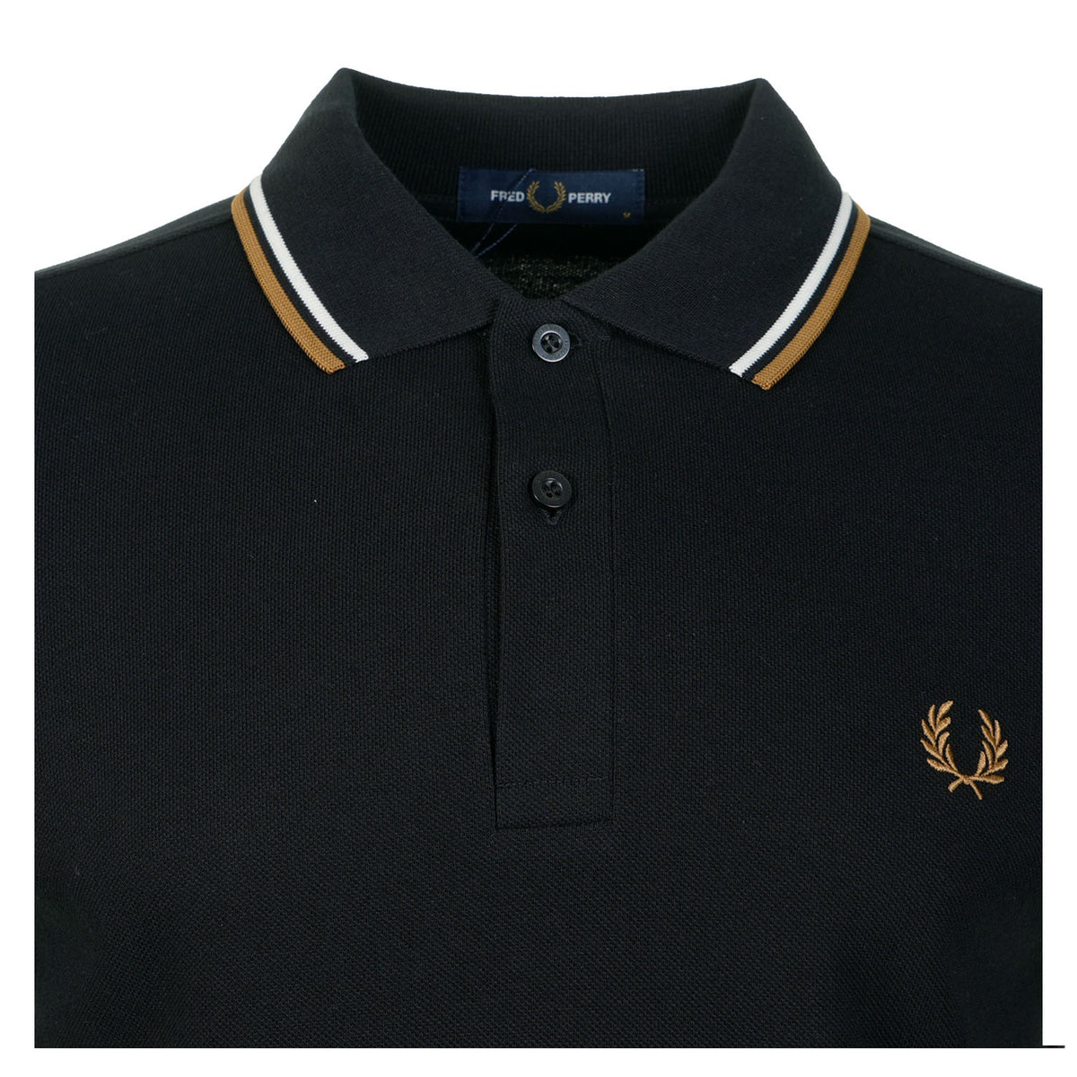 Fred Perry Short Sleeve Twin Tipped Polo Shirt Black – Ragazzi 