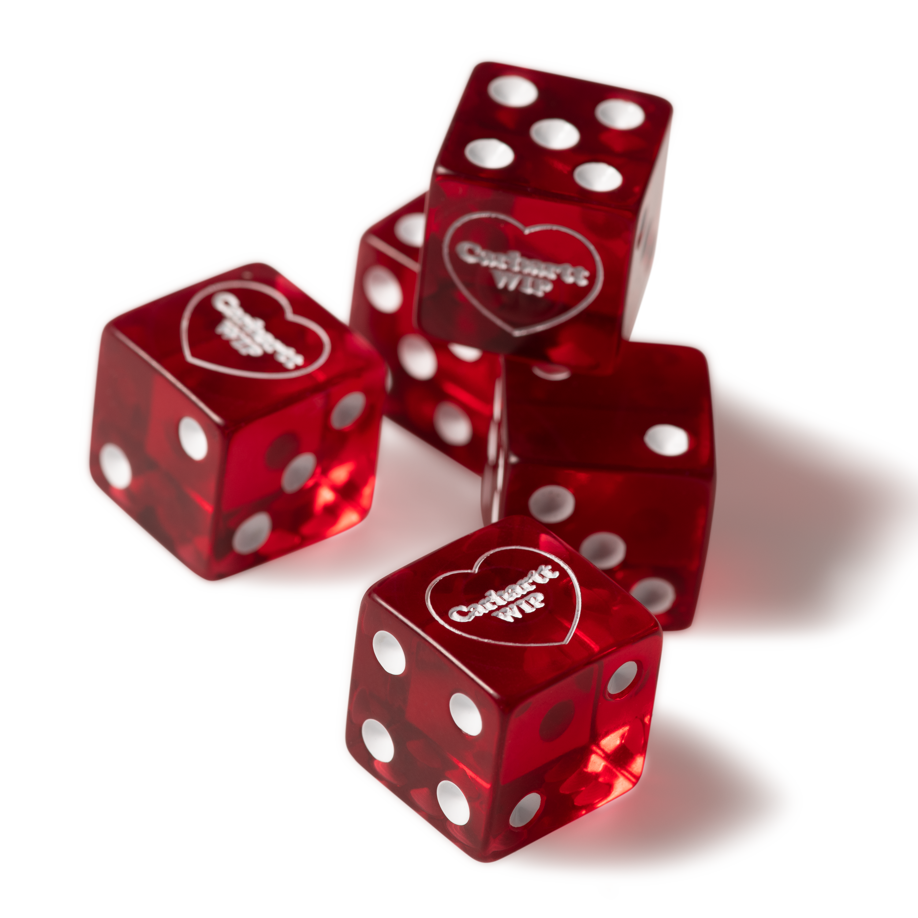 Heart Dice Set Red