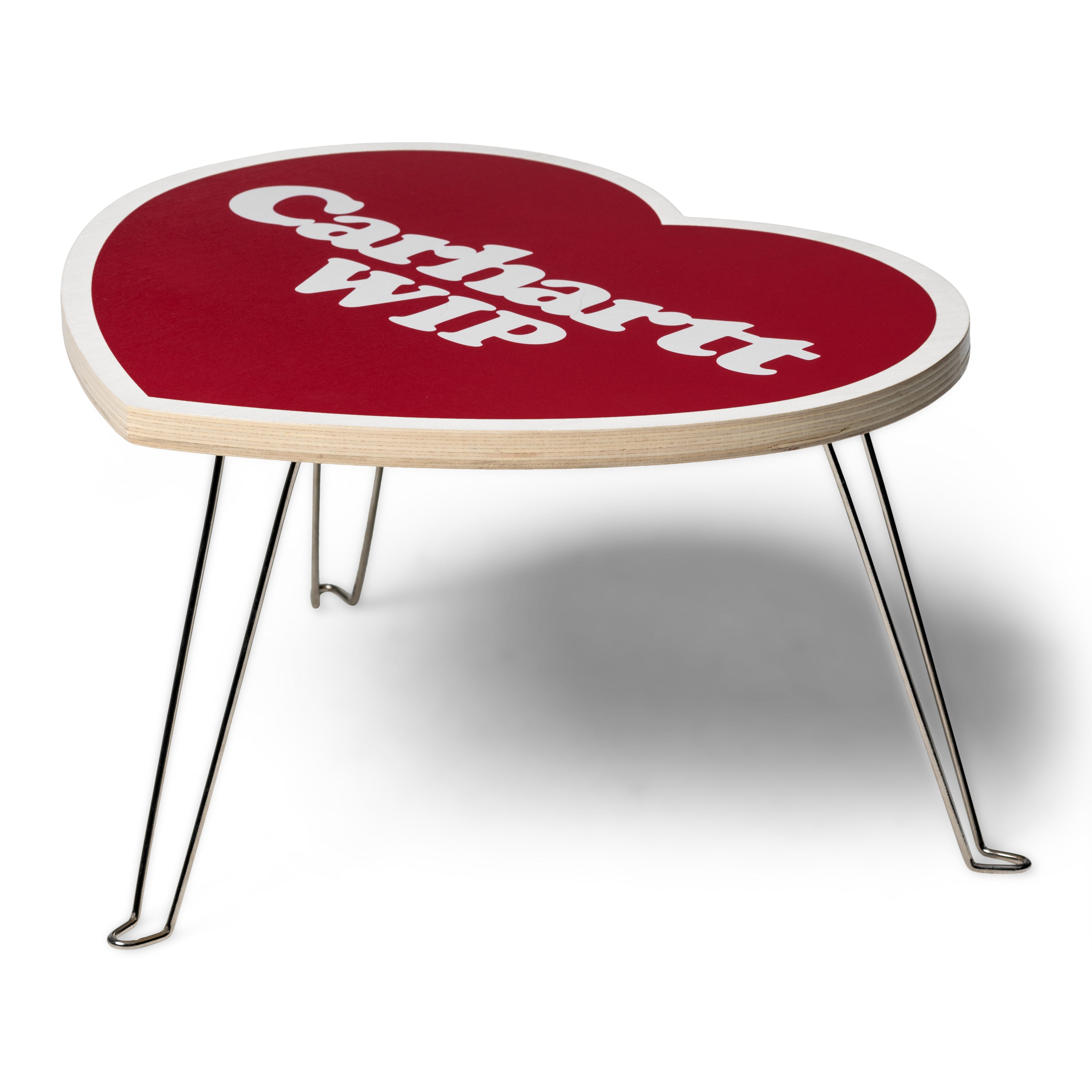 Heart Folding Table Scarlet White