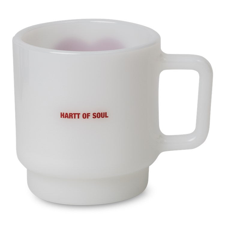 Heart Glass Mug White