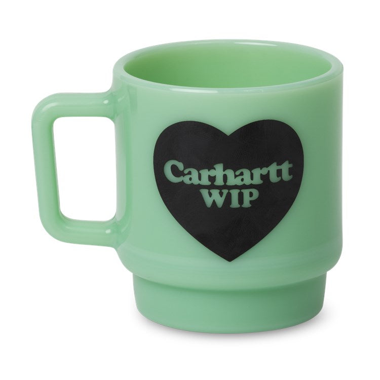 Heart Glass Mug Jade