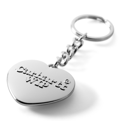 Heart Keychain Silver