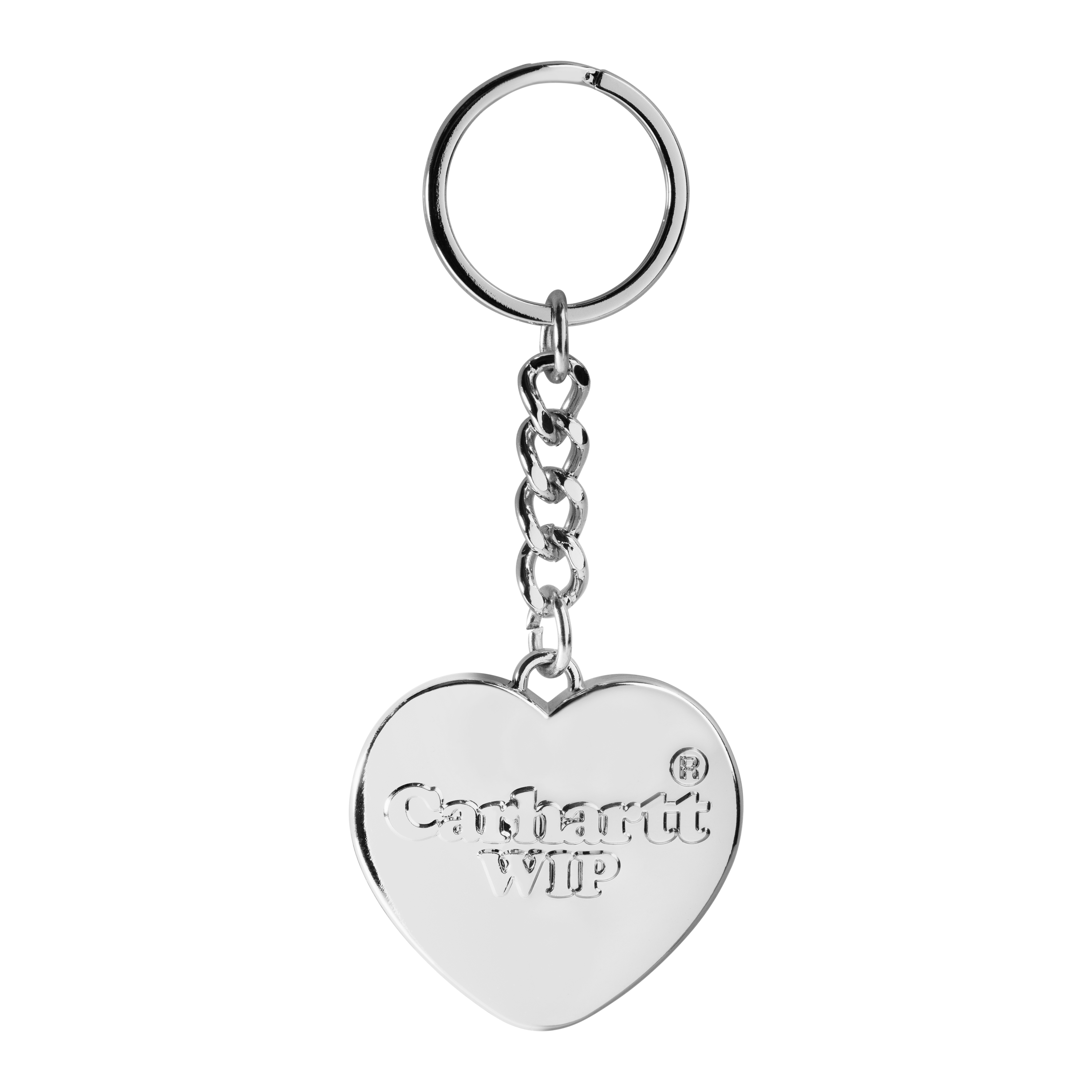 Heart Keychain Silver
