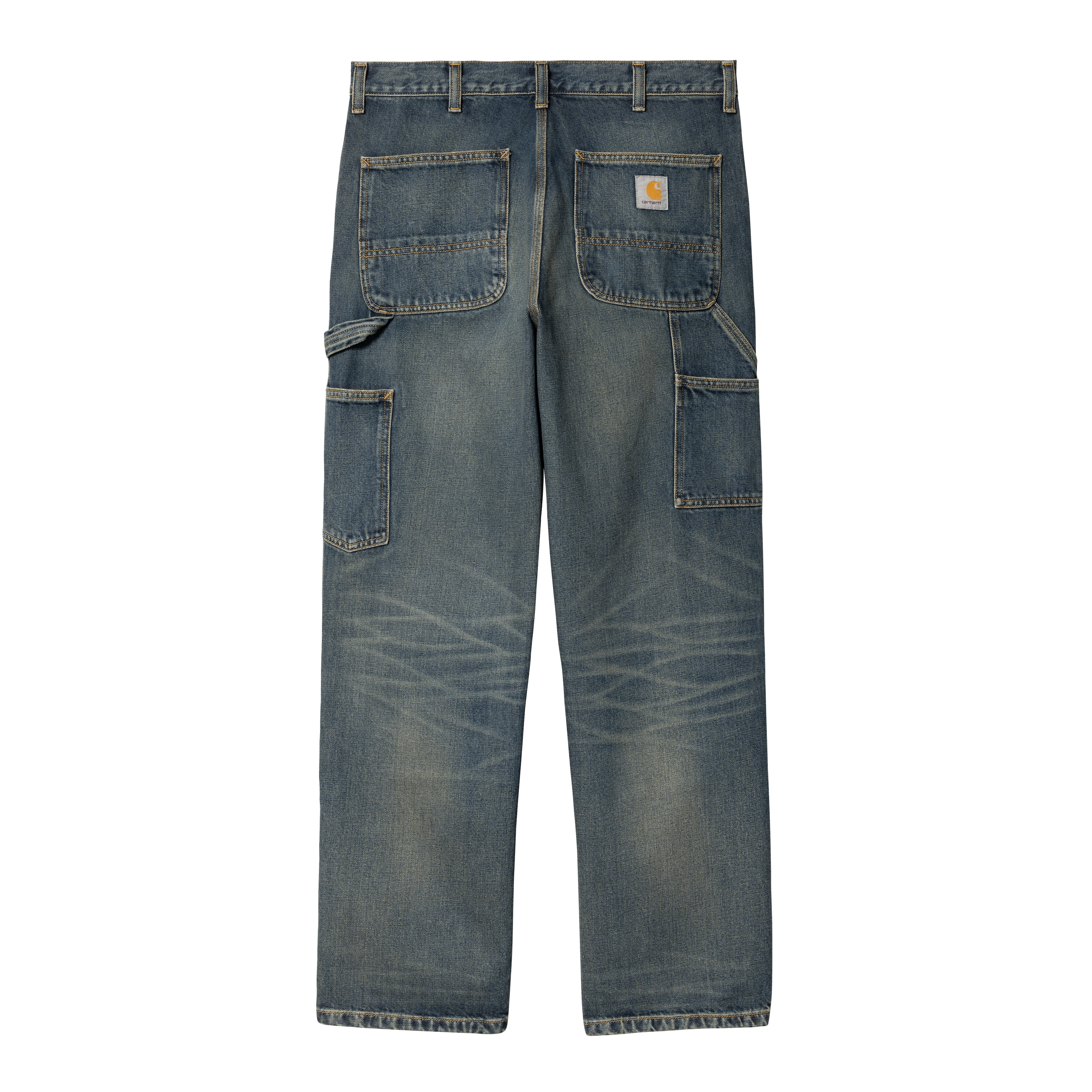 Double Knee Pant Blue Worn Used