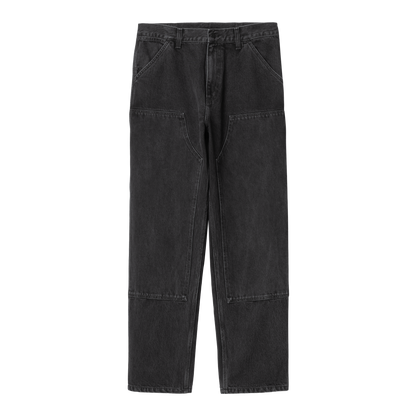 Double Knee Pant Black Stone Washed Denim