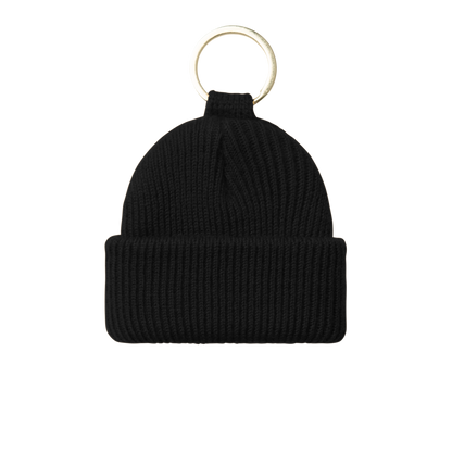 Mini Watch Hat Keychain Black