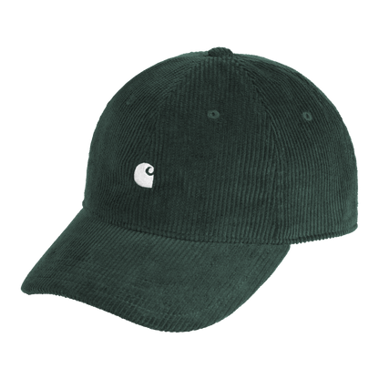 Carhartt WIP Harlem Corduroy Cap Kale Green White