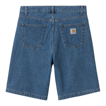 Landon Denim Short Blue Heavy Stone Washed