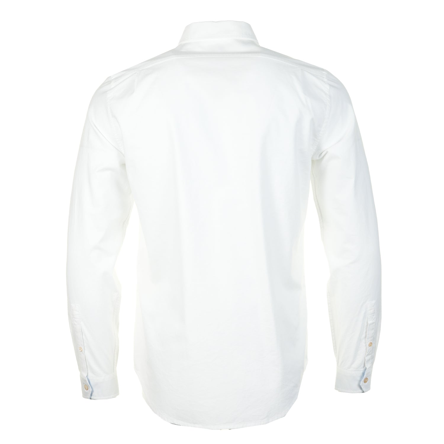 Tailored Fit LS Chest Emblem Zebra Shirt White