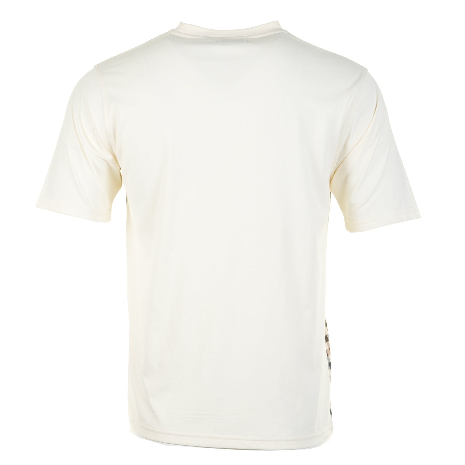 Active Body Club Check Short Sleeve T Shirt Old White