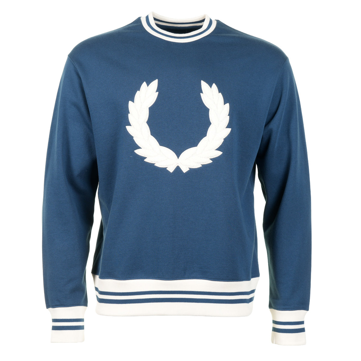 Laurel Wreath Patch Sweatshirt Mod Blue