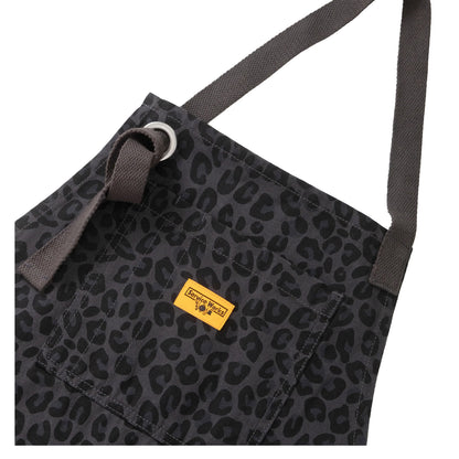 Patterned Apron Black Leopard