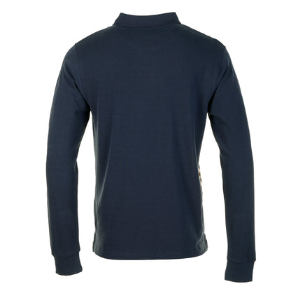 Active Front Check Long Sleeve Polo Shirt