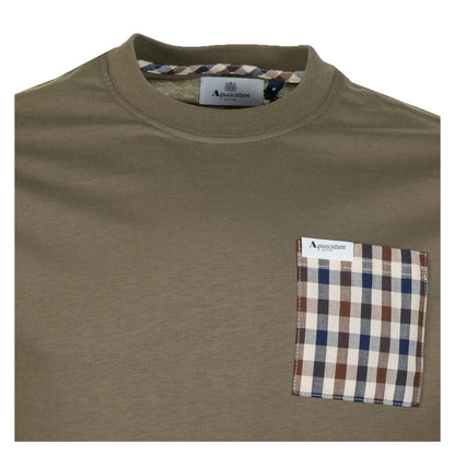 Active Club Check Pocket T Shirt Army