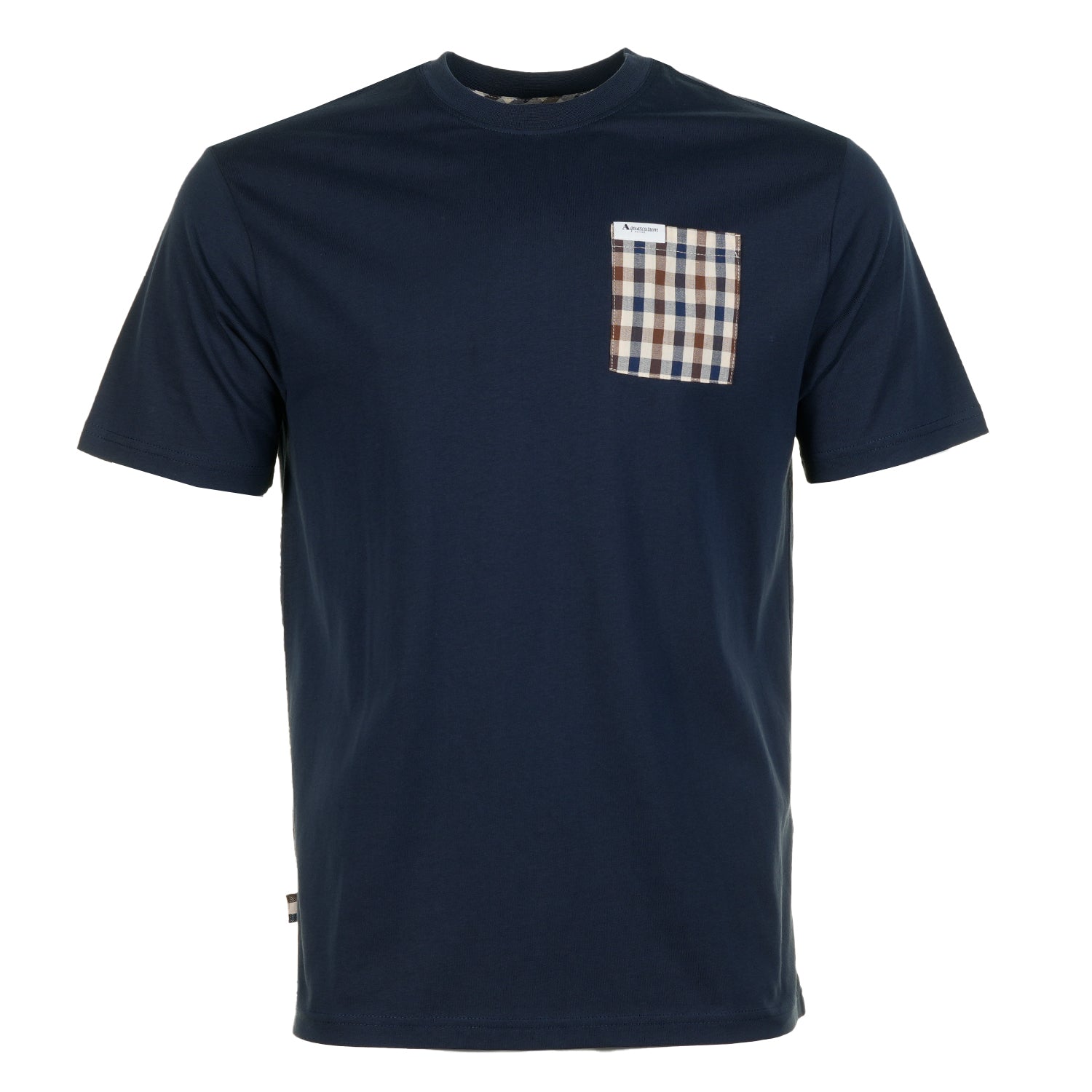 Active Club Check Pocket T Shirt Navy