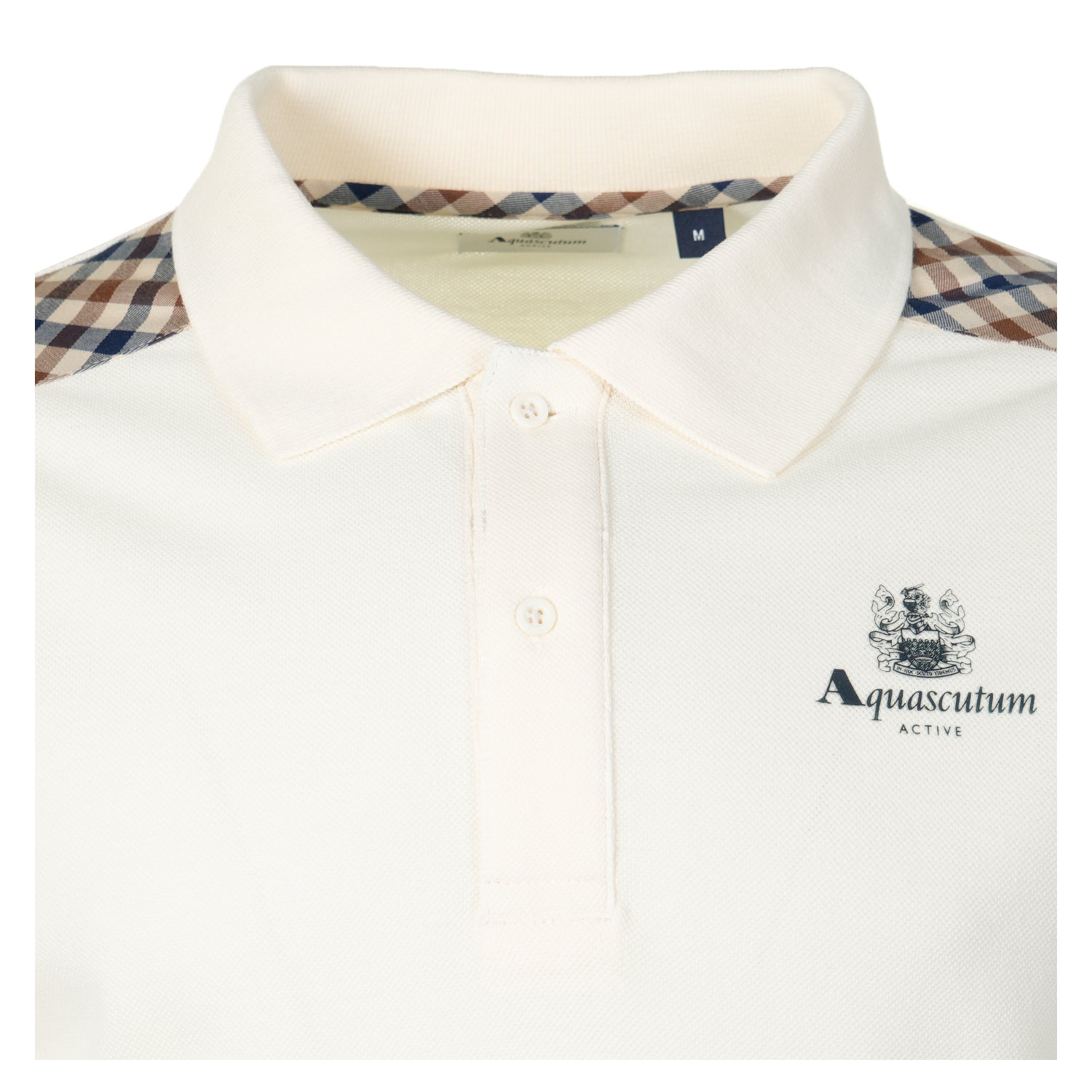 Short Sleeve Stripes Pique Polo Shirt Old White