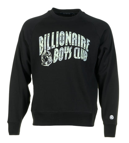 Tri tone Arch Logo Crewneck Sweatshirt Black