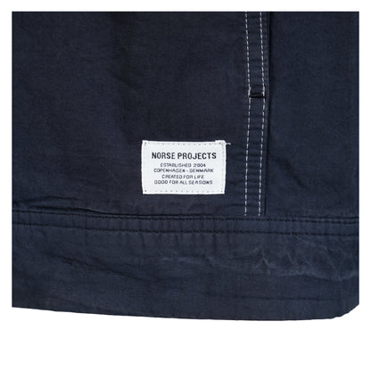 Arresskov Compact Cotton Overshirt Dark Navy